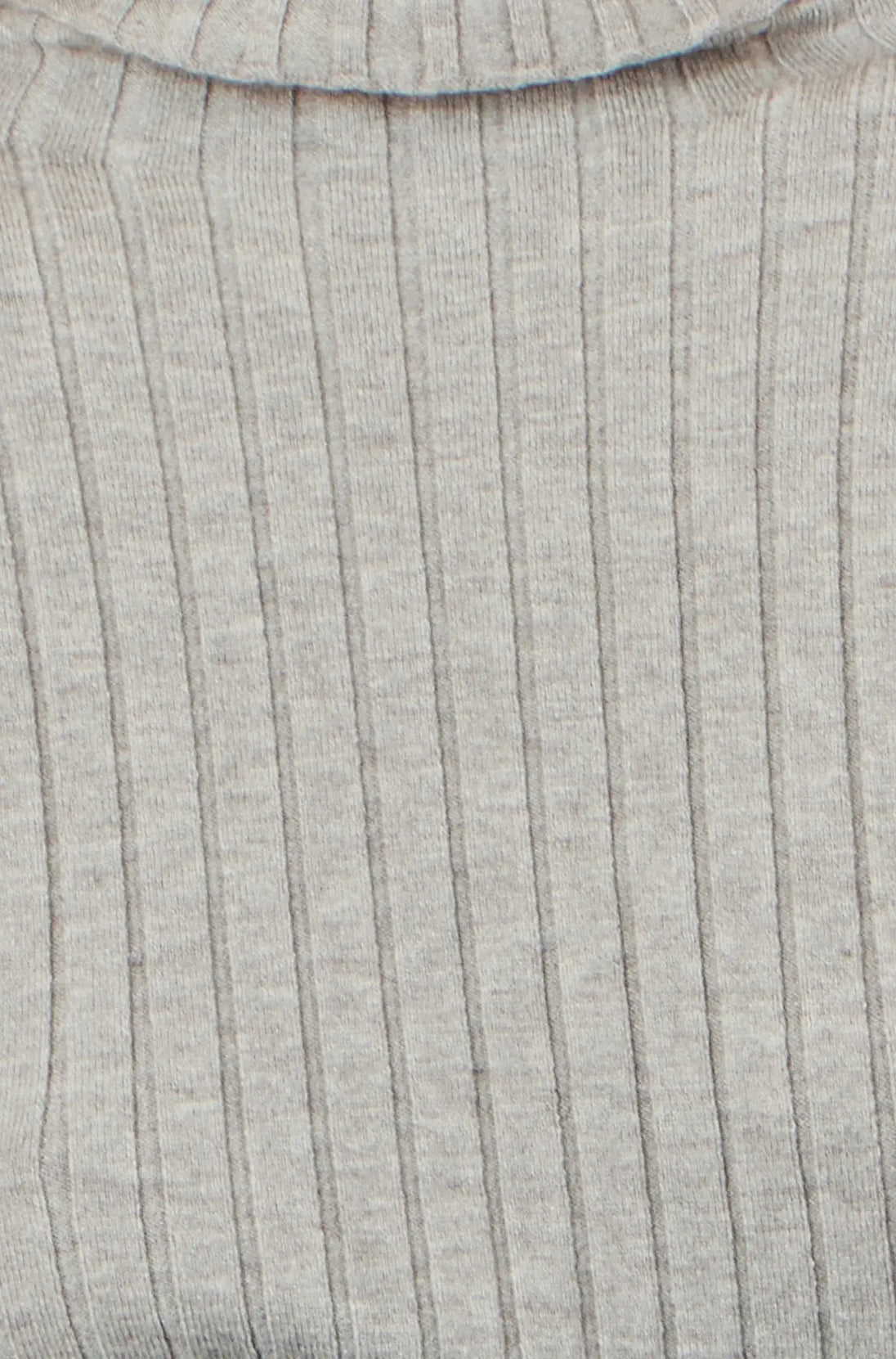 Yumi Grey Ribbed Knit Roll Neck Jumper - Ezeyor