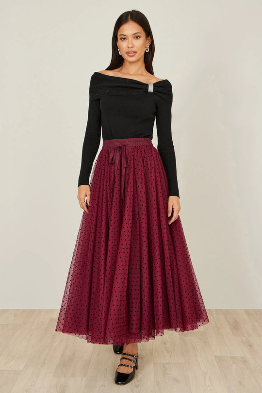 Black Sparkle Bardot Jumper With Diamante Detail - Ezeyor