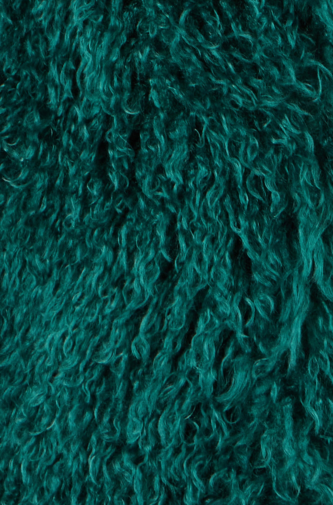 Teal Luxe Long Hair Fur Coat - Ezeyor