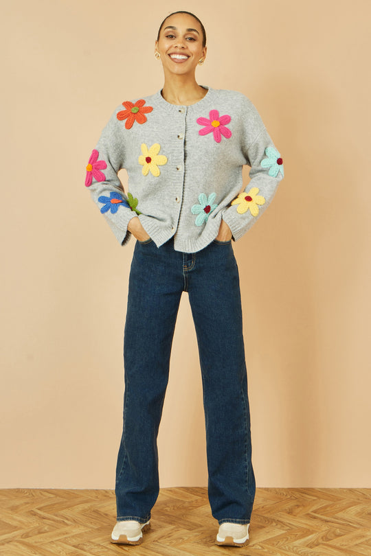 Yumi Blue Dark Wash Stretch Wide Leg Jeans Yumi