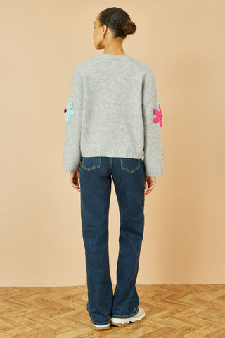 Blue Dark Wash Stretch Wide Leg Jeans Yumi