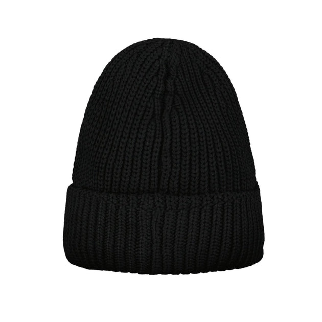 Black Adidas Novel Golf Beanie made of warm polyester and wool blend, designed for cold weather performance