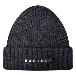 Castore Onyx Protek Golf Beanie black with embroidered logo and soft fabric