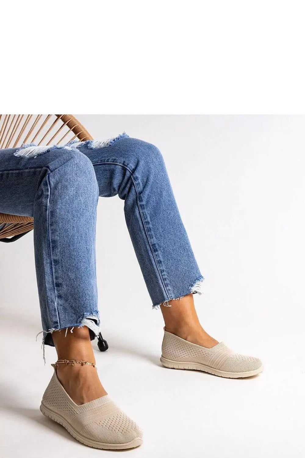 Beige Slip-on Sneakers