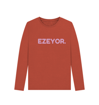 Rust Ezeyor Organic Cotton Long SLeeve Top