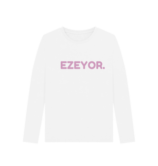 White Ezeyor Organic Cotton Long SLeeve Top