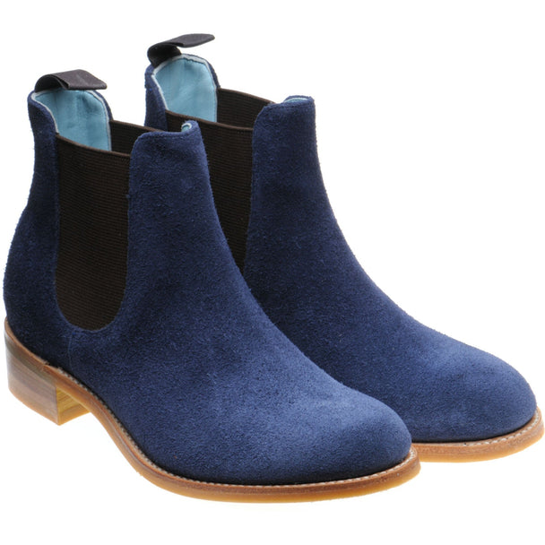 Tamara ladies rubber-soled Chelsea boots in navy suede Herring Shoes