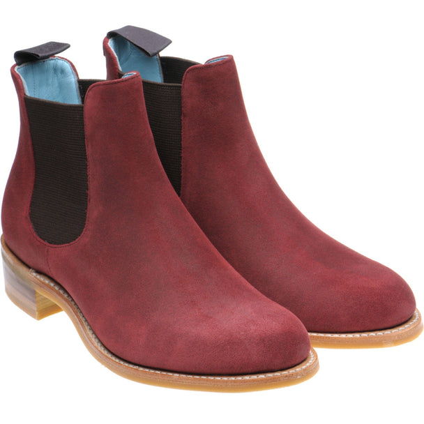 Tamara ladies rubber-soled Chelsea boots in plum suede Herring Shoes