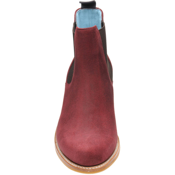 Tamara ladies rubber-soled Chelsea boots in plum suede Herring Shoes