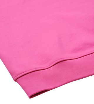 Lippy womens oversized hoodie hyper pink boxy cut ribbed detailing organic cotton blend