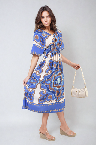 Short Sleeve Midi Dress