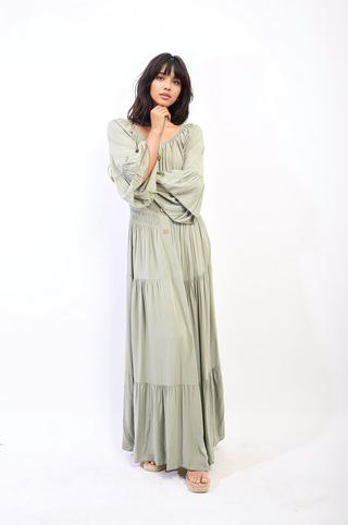 Ruffle Hem Maxi Dress