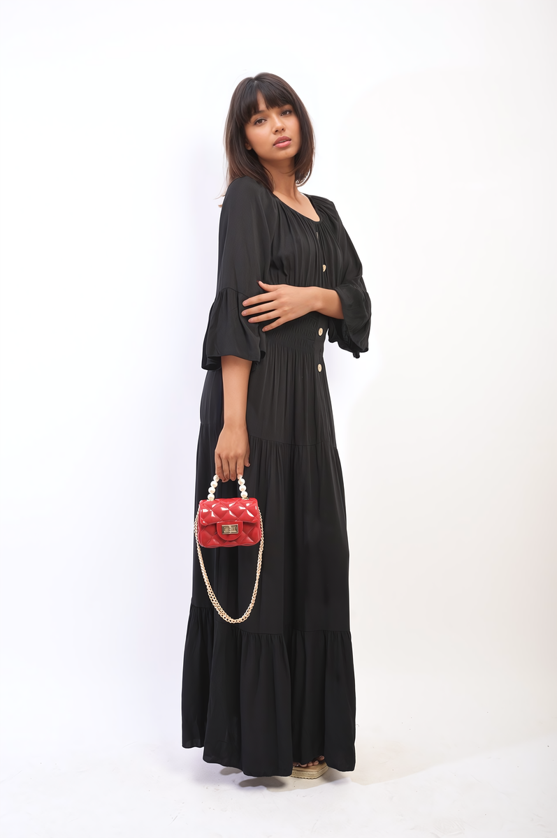 Ruffle Hem Maxi Dress