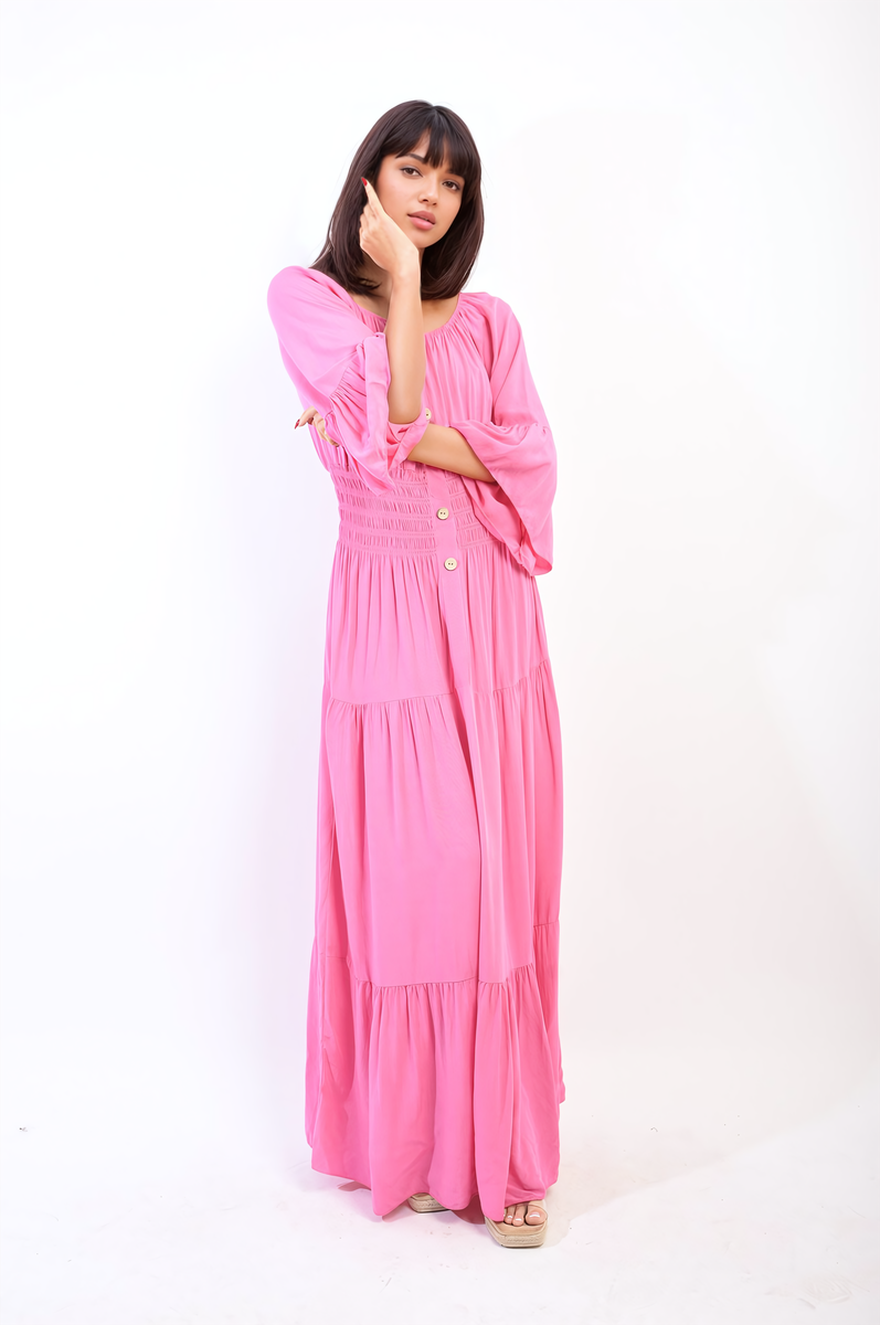 Ruffle Hem Maxi Dress