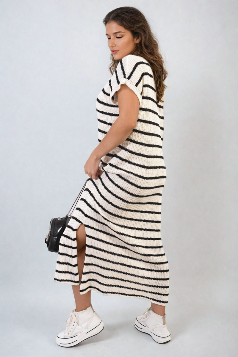 v neck midi dress