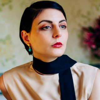 Knot Drop Gemstone Earrings Amazonite Azuni London