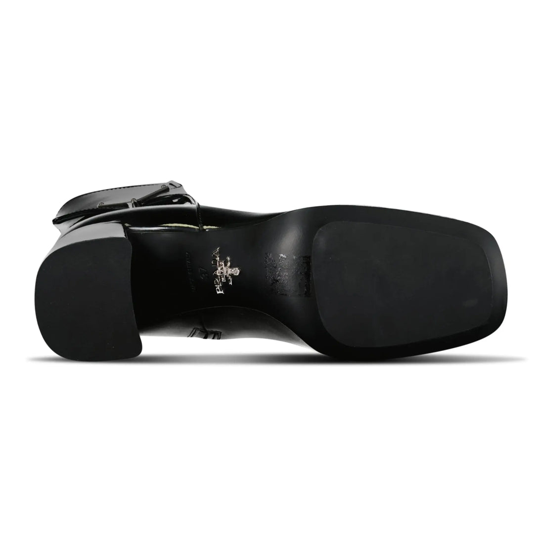 Prada Tronchetti Ank Boots in Black Patent Leather Boinclo