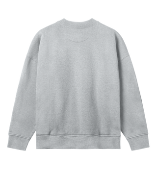 Grey unisex Picante Oversized Sweatshirt with ribbed cuffs and drop-shoulder design for casual streetwear style