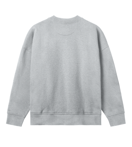Grey unisex Picante Oversized Sweatshirt with ribbed cuffs and drop-shoulder design for casual streetwear style