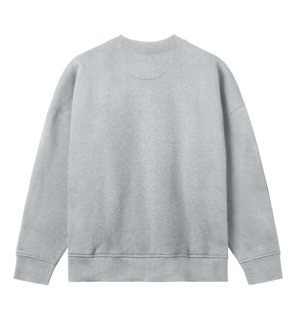 Grey unisex Picante Oversized Sweatshirt with ribbed cuffs and drop-shoulder design for casual streetwear style