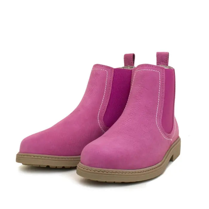 Toddy Short Boot- Raspberry Bareback Footwear