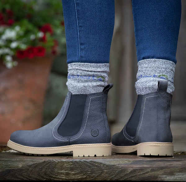 Toddy Short Boot- Blue Bareback Footwear